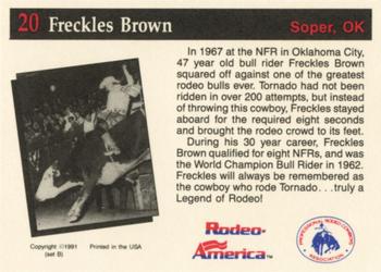1991 Rodeo America Set B #20 Freckles Brown Back